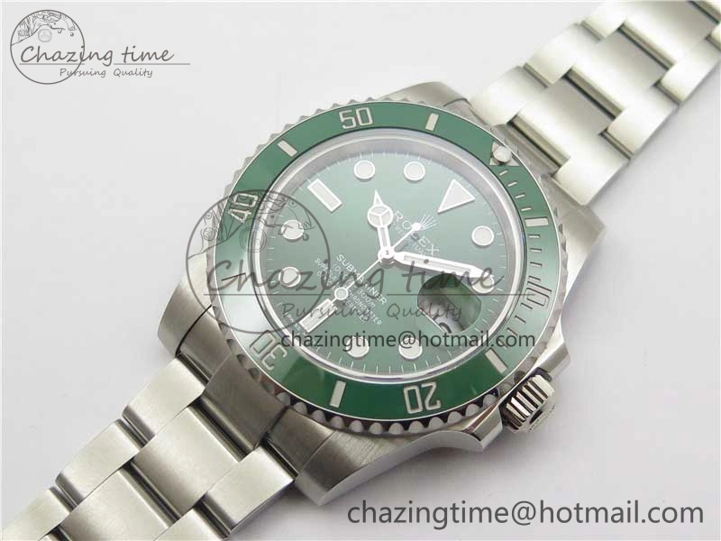 Submariner 116610 LV Green Ceramic Noob 1:1 Best Edition 904L SS Case and Bracelet A2836 V11