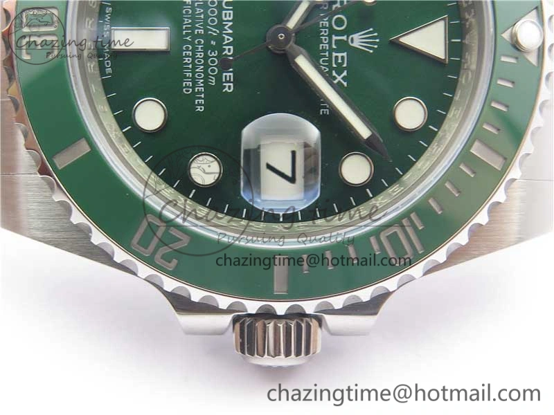 Submariner 116610 LV Green Ceramic Noob 1:1 Best Edition 904L SS Case and Bracelet SA3135 V10