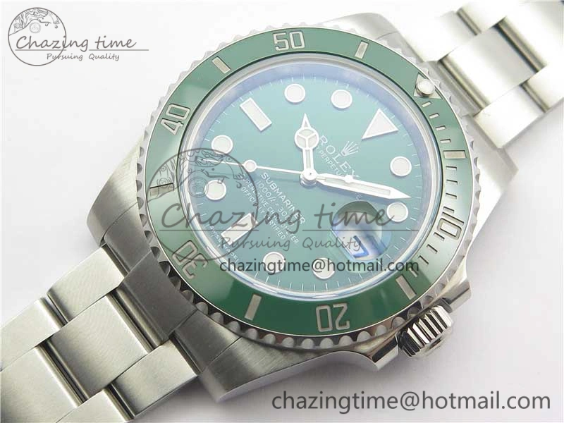 Submariner 116610 LV Green Ceramic Noob 1:1 Best Edition 904L SS Case and Bracelet SA3135 V10