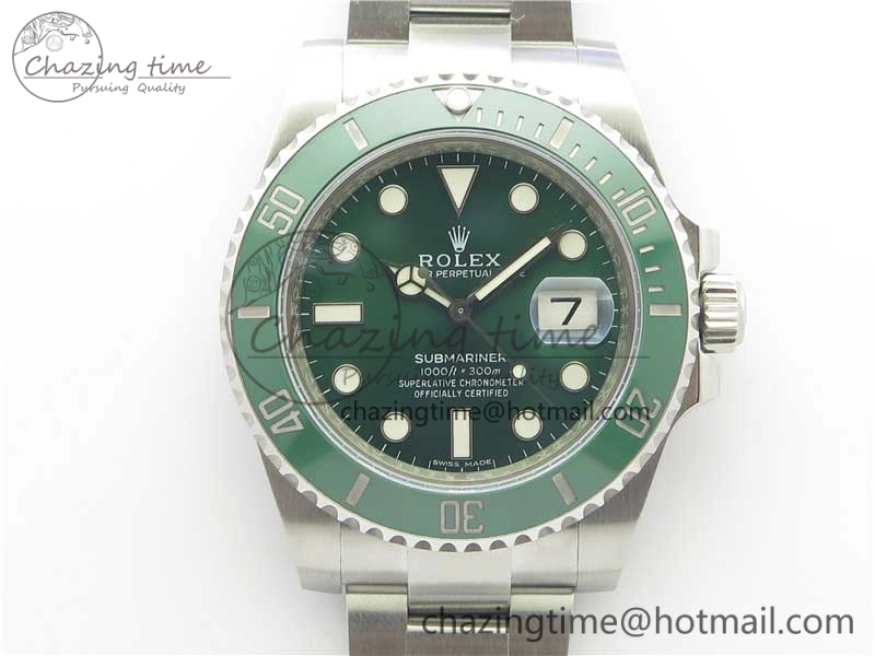 Submariner 116610 LV Green Ceramic Noob 1:1 Best Edition 904L SS Case and Bracelet SA3135 V10