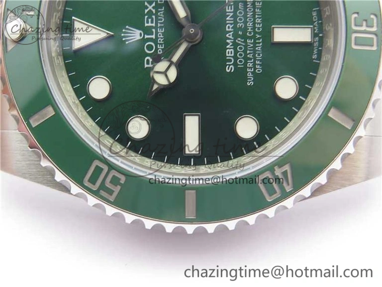 Submariner 116610 LV Green Ceramic Noob 1:1 Best Edition 904L SS Case and Bracelet SA3135 V10