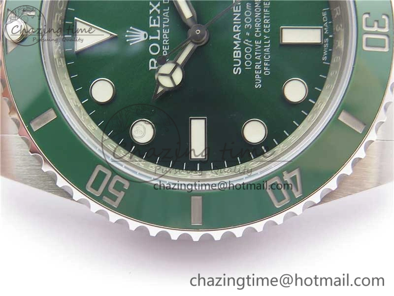 Submariner 116610 LV Green Ceramic Noob 1:1 Best Edition 904L SS Case and Bracelet SA3135 V10