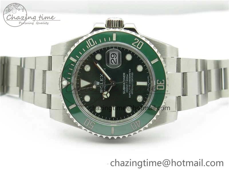 Submariner 116610 LV Green Ceramic Noob 1:1 Best Edition 904L SS Case and Bracelet SA3135 V11