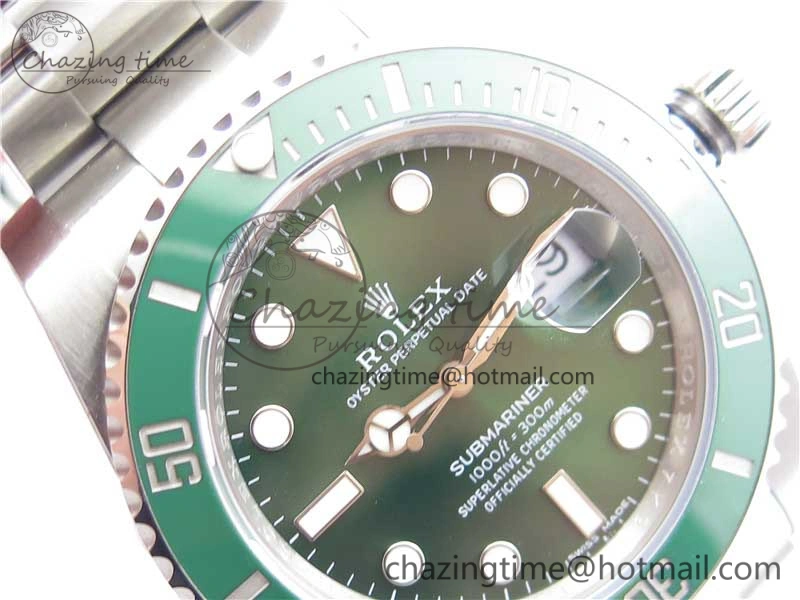 Submariner 116610 LV Green Ceramic Noob 1:1 Best Edition 904L SS Case and Bracelet SA3135 V11