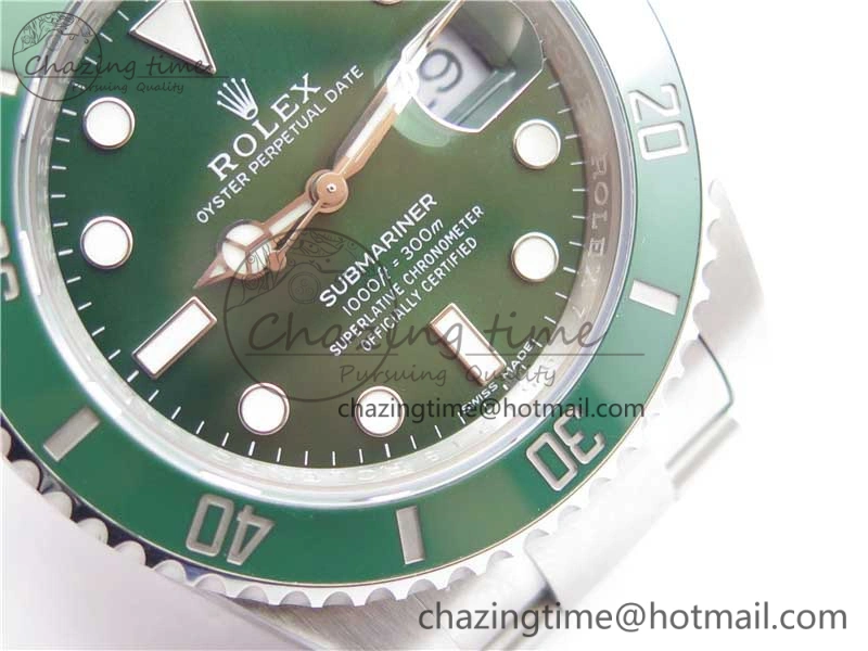 Submariner 116610 LV Green Ceramic Noob 1:1 Best Edition 904L SS Case and Bracelet SA3135 V11