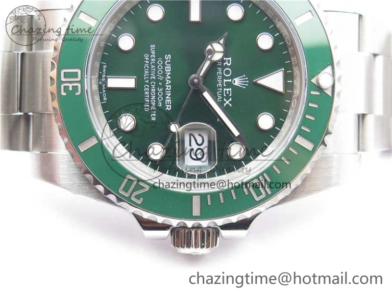 Submariner 116610 LV Green Ceramic Noob 1:1 Best Edition 904L SS Case and Bracelet SA3135 V11