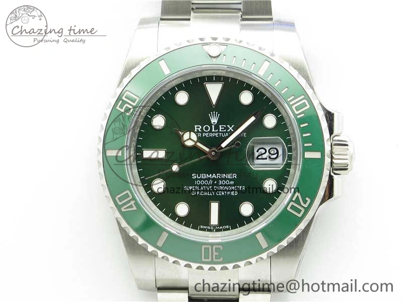 Submariner 116610 LV Green Ceramic Noob 1:1 Best Edition 904L SS Case and Bracelet SA3135 V11
