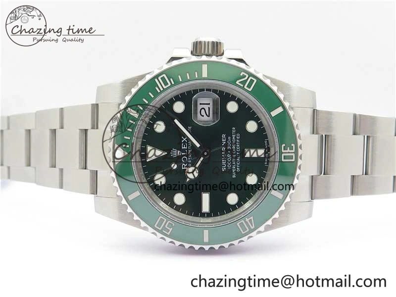 Submariner 116610 LV Green Ceramic Noob 1:1 Best Edition 904L SS Case and Bracelet VR3135 V12