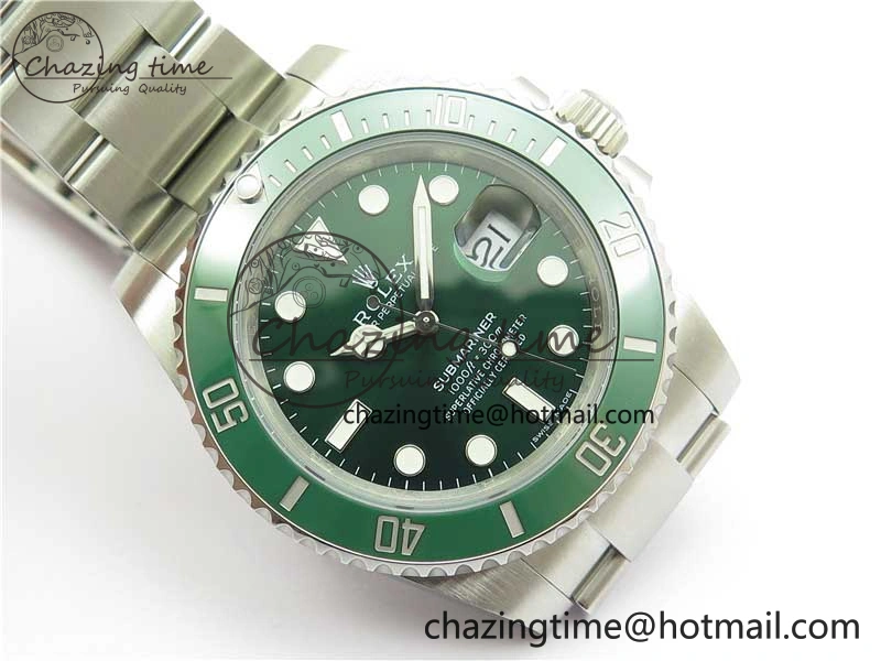 Submariner 116610 LV Green Ceramic Noob 1:1 Best Edition 904L SS Case and Bracelet VR3135 V12