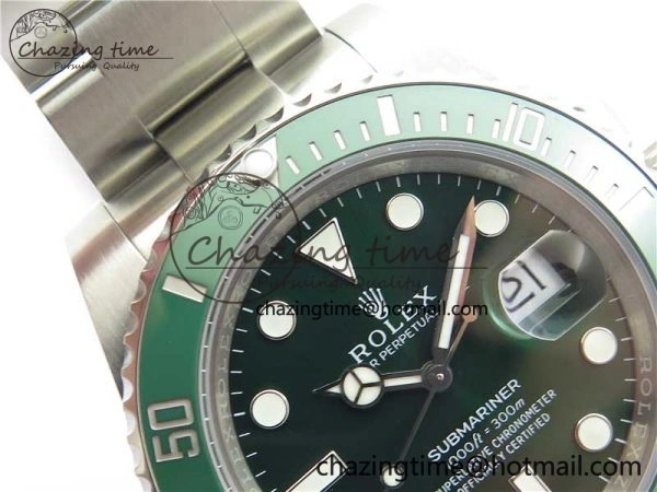 Submariner 116610 LV Green Ceramic Noob 1:1 Best Edition 904L SS Case and Bracelet VR3135 V12