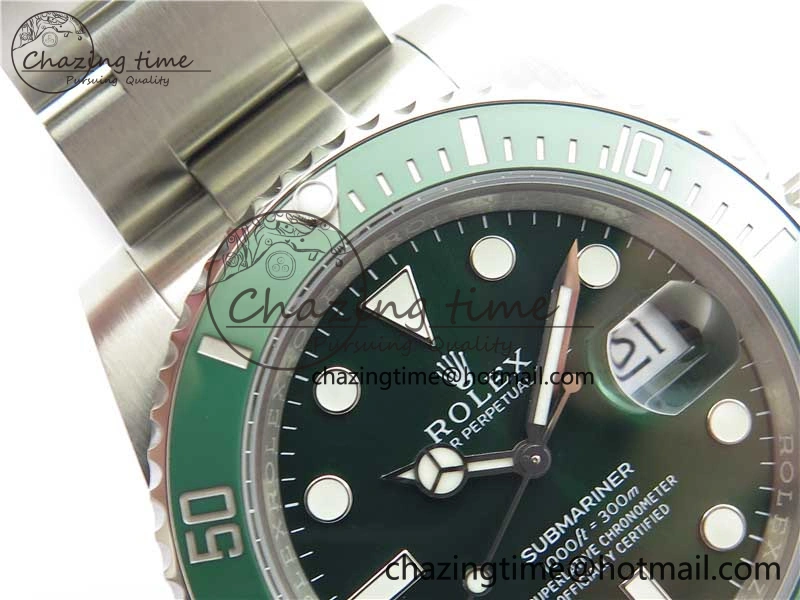 Submariner 116610 LV Green Ceramic Noob 1:1 Best Edition 904L SS Case and Bracelet VR3135 V12