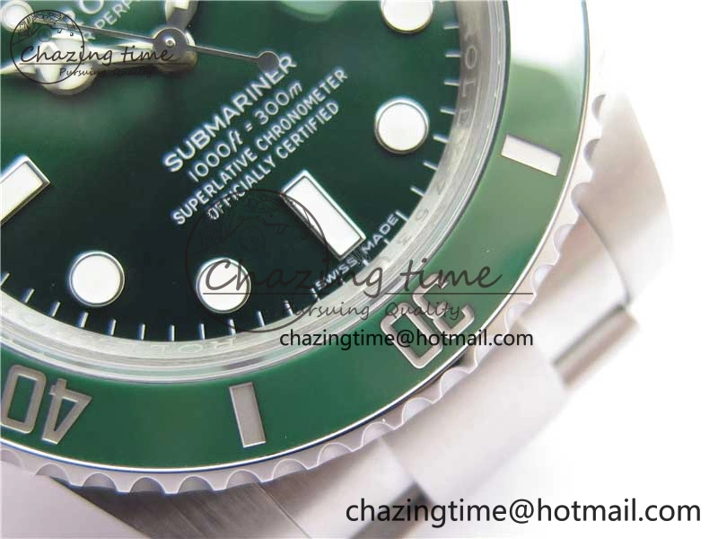 Submariner 116610 LV Green Ceramic Noob 1:1 Best Edition 904L SS Case and Bracelet VR3135 V12