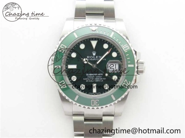 Submariner 116610 LV Green Ceramic Noob 1:1 Best Edition 904L SS Case and Bracelet VR3135 V12