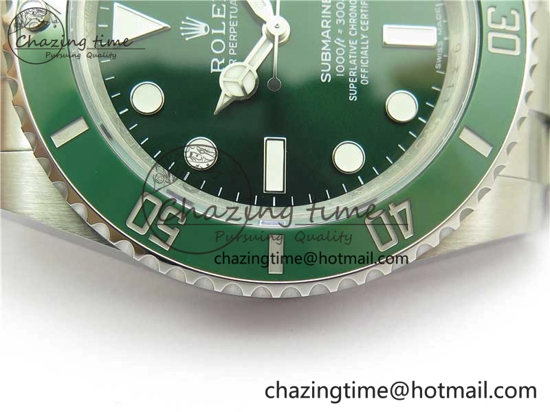 Submariner 116610 LV Green Ceramic Noob 1:1 Best Edition 904L SS Case and Bracelet VR3135 V12
