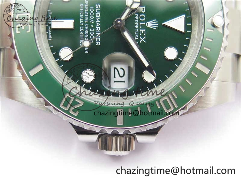 Submariner 116610 LV Green Ceramic Noob 1:1 Best Edition 904L SS Case and Bracelet VR3135 V12