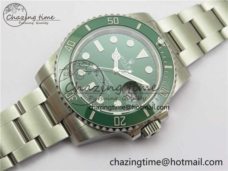 Submariner 116610 LV Green Ceramic Noob 1:1 Best Edition 904L SS Case and Bracelet VR3135 V12