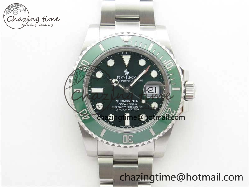 Submariner 116610 LV Green Ceramic Noob 1:1 Best Edition 904L SS Case and Bracelet VR3135 V12