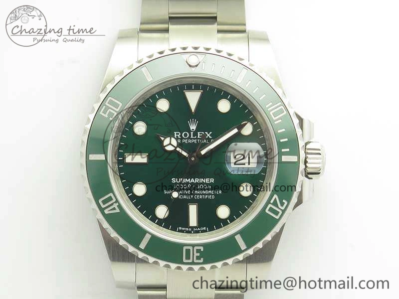 Submariner 116610 LV Green Ceramic V8s 1:1 Noob Best Edition On SS Bracelet SA3135