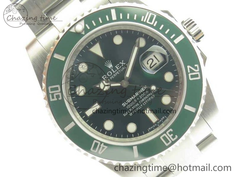 Submariner 116610 LV Green Ceramic V8s 1:1 Noob Best Edition On SS Bracelet SA3135