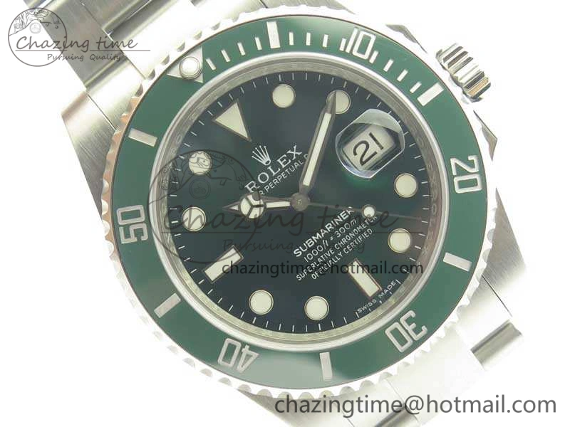 Submariner 116610 LV Green Ceramic V8s 1:1 Noob Best Edition On SS Bracelet SA3135