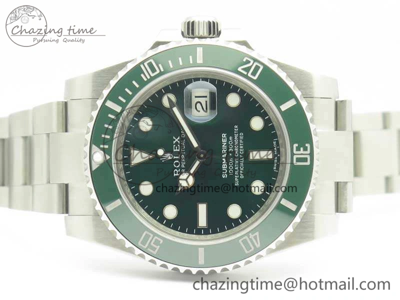 Submariner 116610 LV Green Ceramic V8s 1:1 Noob Best Edition On SS Bracelet SA3135