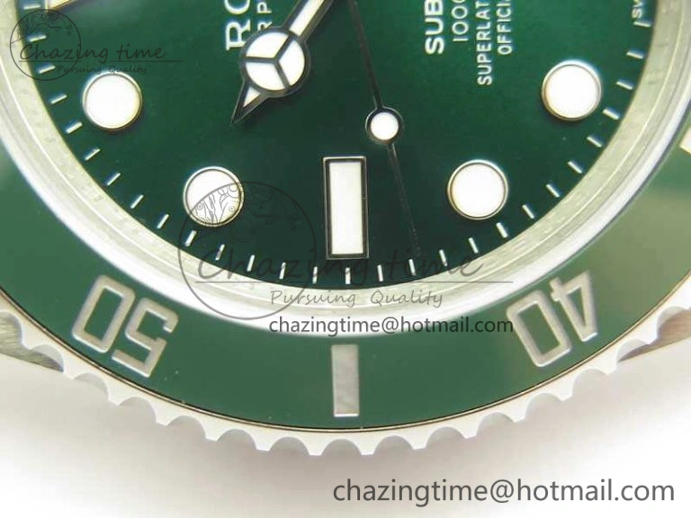 Submariner 116610 LV Green Ceramic V8s 1:1 Noob Best Edition On SS Bracelet SA3135