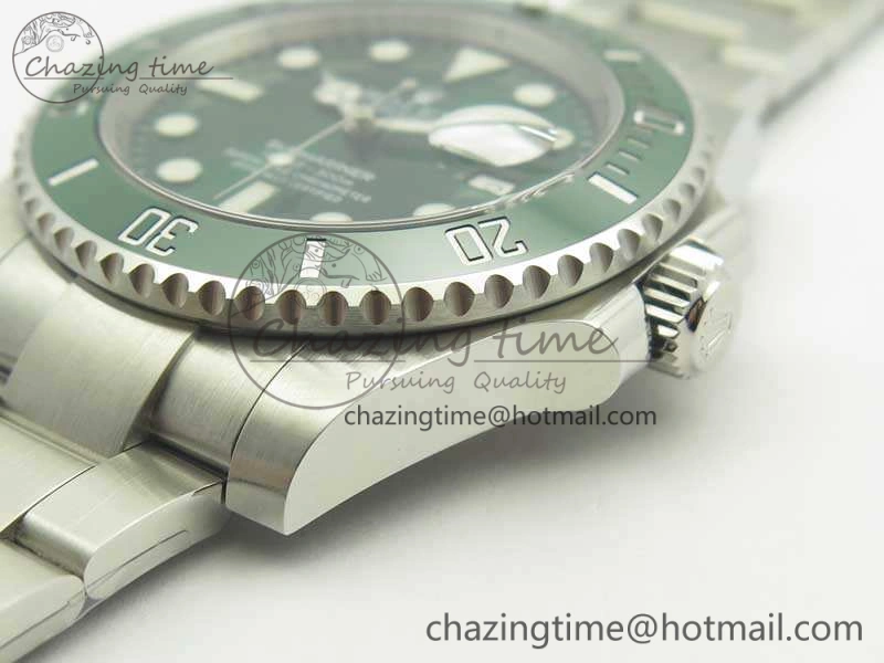 Submariner 116610 LV Green Ceramic V8s 1:1 Noob Best Edition On SS Bracelet SA3135