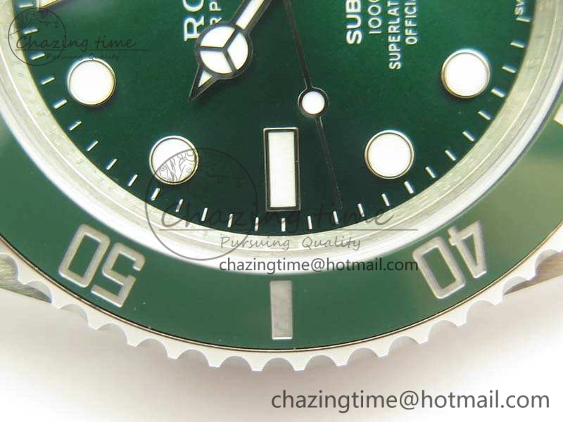 Submariner 116610 LV Green Ceramic V8s Noob Best Edition On SS Bracelet A2836