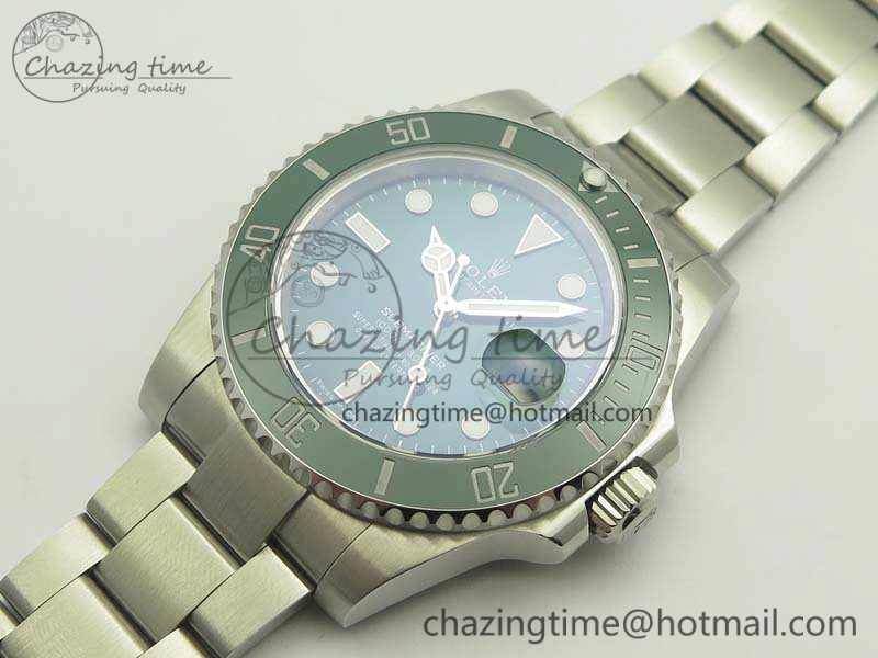 Submariner 116610 LV Green Ceramic V8s Noob Best Edition On SS Bracelet A2836