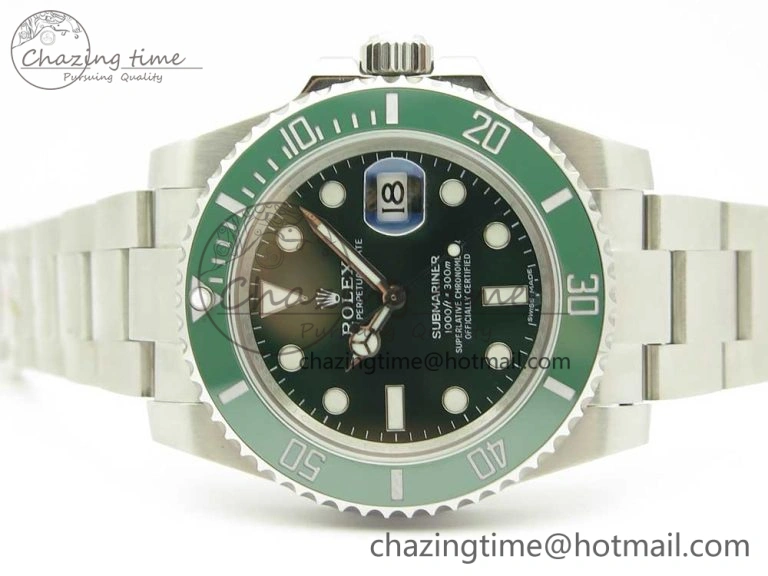 Submariner 116610 LV Green Ceramic V9F 904L 1:1 Best Edition on SS Bracelet SA3135