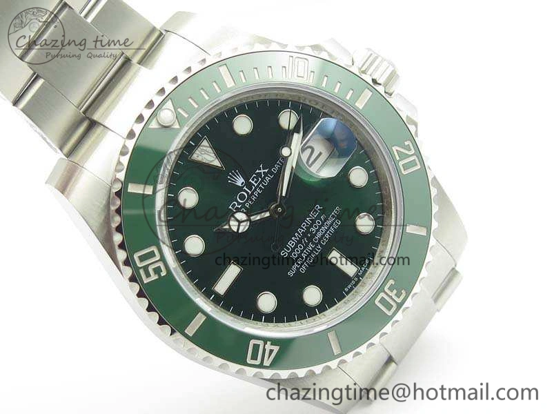 Submariner 116610 LV Green Ceramic VRF 1:1 Best Edition on SS Bracelet A2836 MAX Version