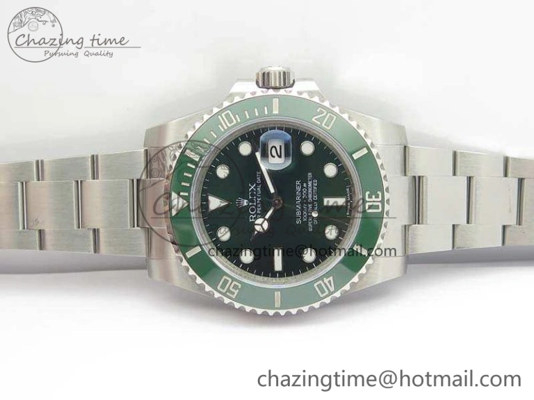 Submariner 116610 LV Green Ceramic VRF 1:1 Best Edition on SS Bracelet A2836 MAX Version