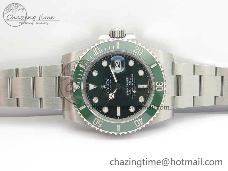 Submariner 116610 LV Green Ceramic VRF 1:1 Best Edition on SS Bracelet A2836 MAX Version