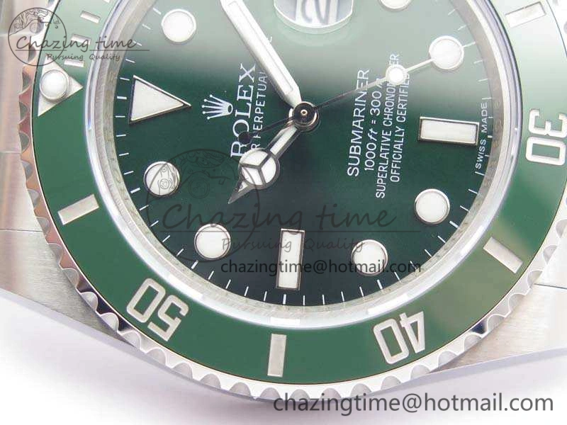 Submariner 116610 LV Green Ceramic VRF 1:1 Best Edition on SS Bracelet A2836 MAX Version