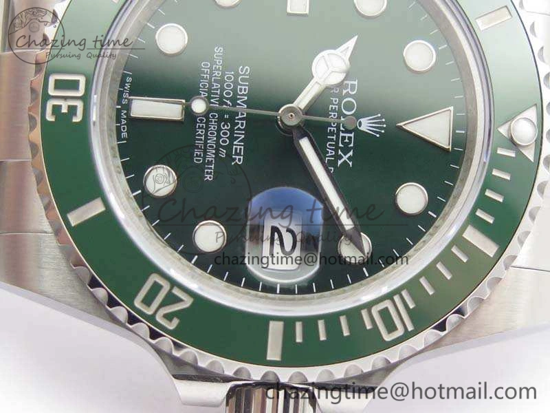 Submariner 116610 LV Green Ceramic VRF 1:1 Best Edition on SS Bracelet A2836 MAX Version