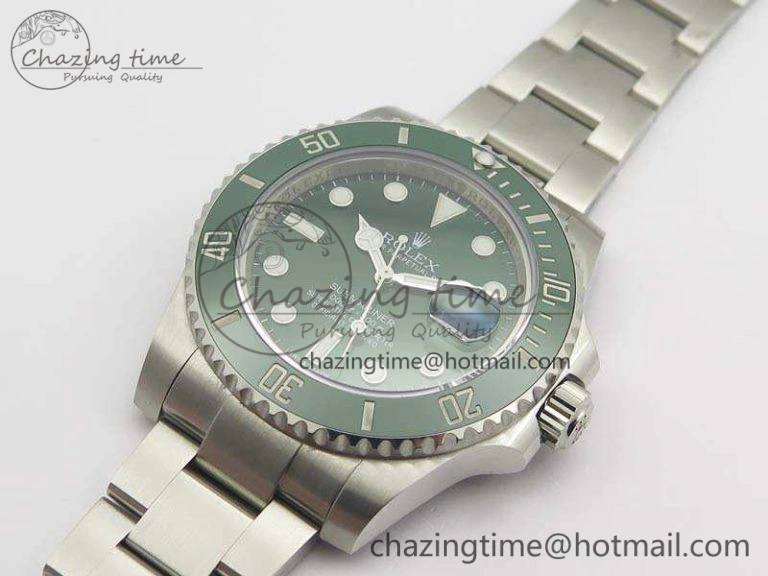 Submariner 116610 LV Green Ceramic VRF 1:1 Best Edition on SS Bracelet A2836 MAX Version