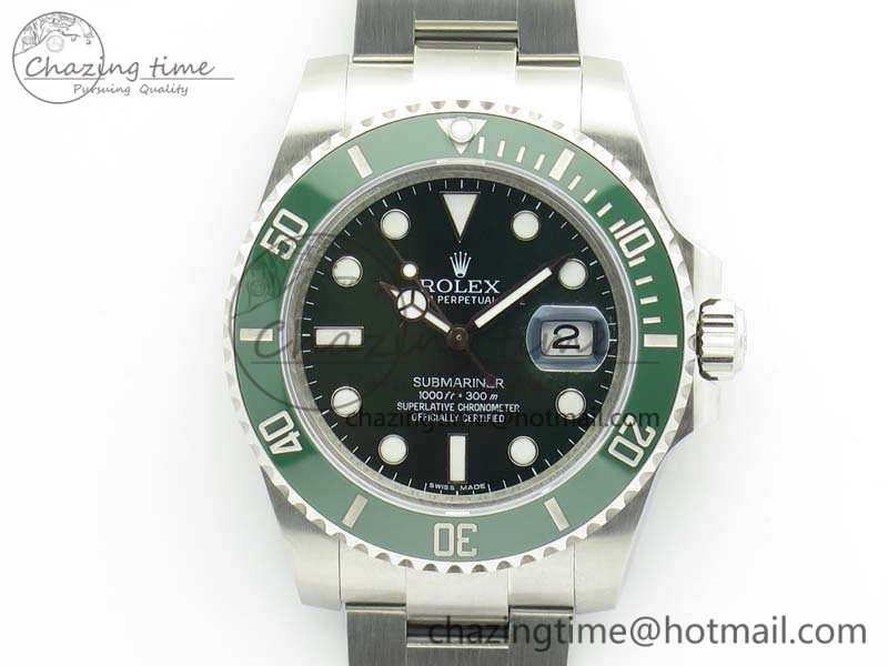 Submariner 116610 LV Green Ceramic VRF 1:1 Best Edition on SS Bracelet A2836 MAX Version