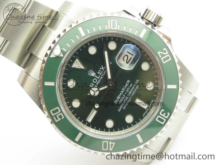 Submariner 116610 LV Green Ceramic VRF 904L 1:1 Best Edition on SS Bracelet VR3135