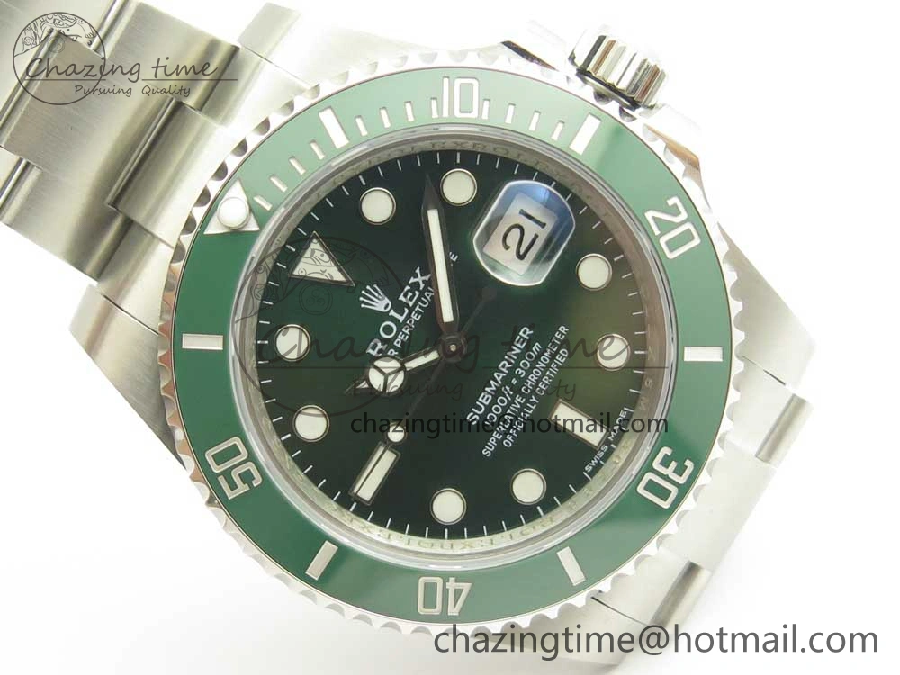 Submariner 116610 LV Green Ceramic VRF 904L 1:1 Best Edition on SS Bracelet VR3135