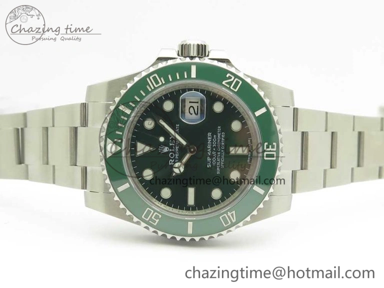 Submariner 116610 LV Green Ceramic VRF 904L 1:1 Best Edition on SS Bracelet VR3135