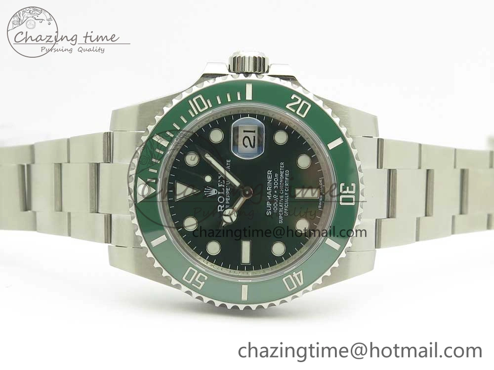 Submariner 116610 LV Green Ceramic VRF 904L 1:1 Best Edition on SS Bracelet VR3135