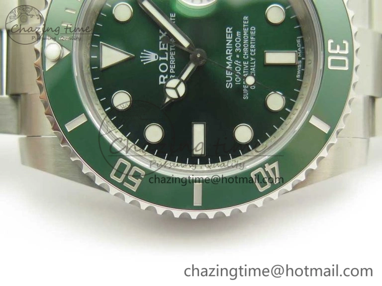 Submariner 116610 LV Green Ceramic VRF 904L 1:1 Best Edition on SS Bracelet VR3135