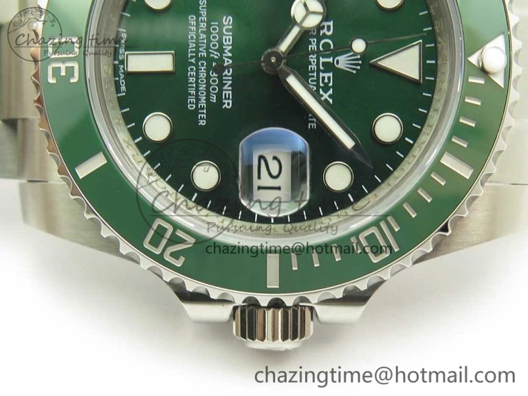 Submariner 116610 LV Green Ceramic VRF 904L 1:1 Best Edition on SS Bracelet VR3135