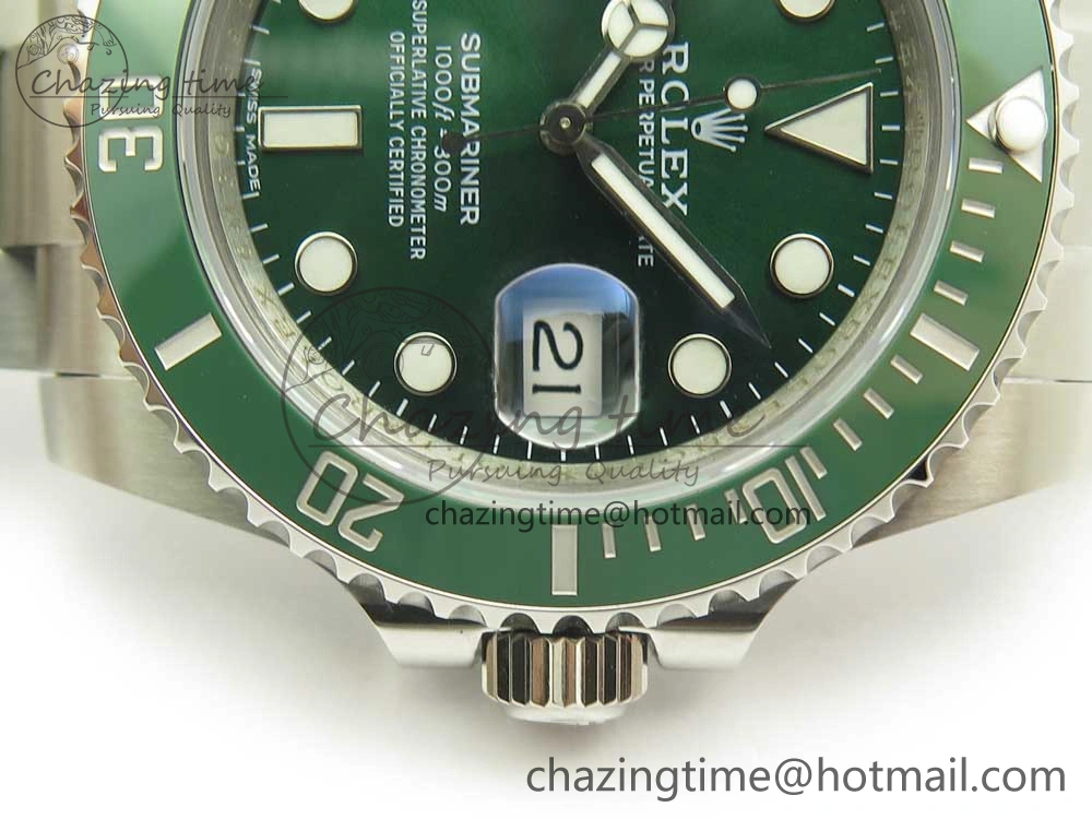 Submariner 116610 LV Green Ceramic VRF 904L 1:1 Best Edition on SS Bracelet VR3135