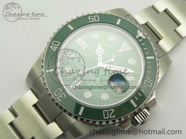 Submariner 116610 LV Green Ceramic VRF 904L 1:1 Best Edition on SS Bracelet VR3135