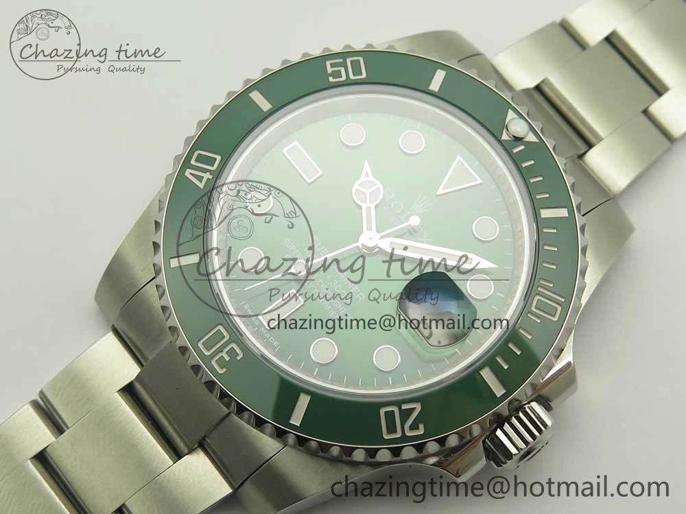 Submariner 116610 LV Green Ceramic VRF 904L 1:1 Best Edition on SS Bracelet VR3135