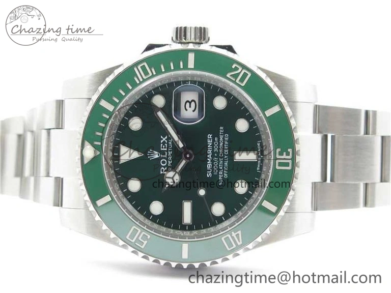 Submariner 116610 LV Green Ceramic ZF 1:1 Best Edition 904L SS Case and Bracelet VR3135
