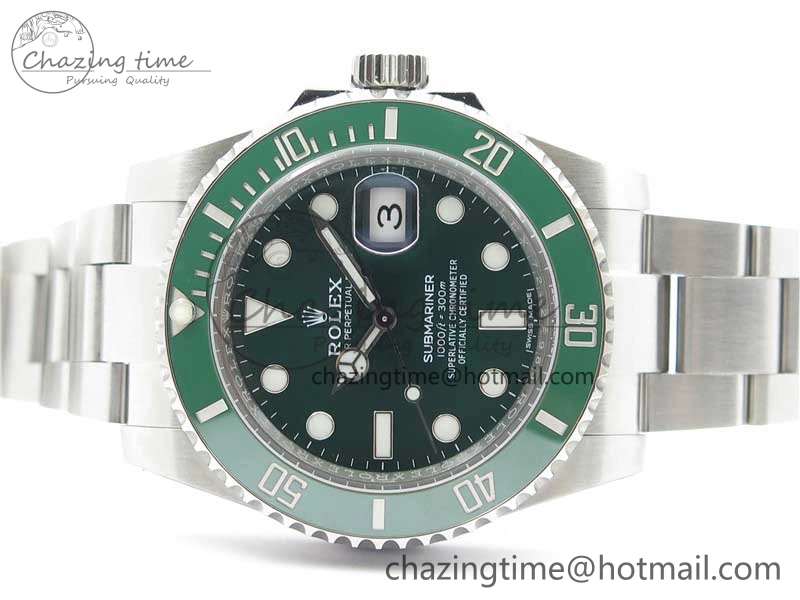 Submariner 116610 LV Green Ceramic ZF 1:1 Best Edition 904L SS Case and Bracelet VR3135