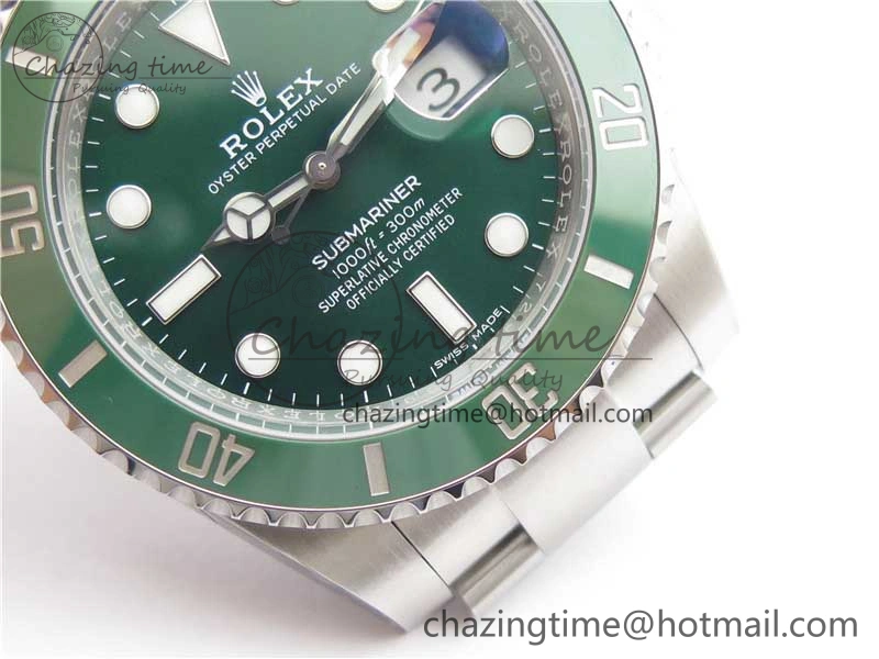 Submariner 116610 LV Green Ceramic ZF 1:1 Best Edition 904L SS Case and Bracelet VR3135