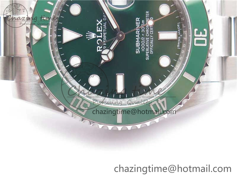 Submariner 116610 LV Green Ceramic ZF 1:1 Best Edition 904L SS Case and Bracelet VR3135